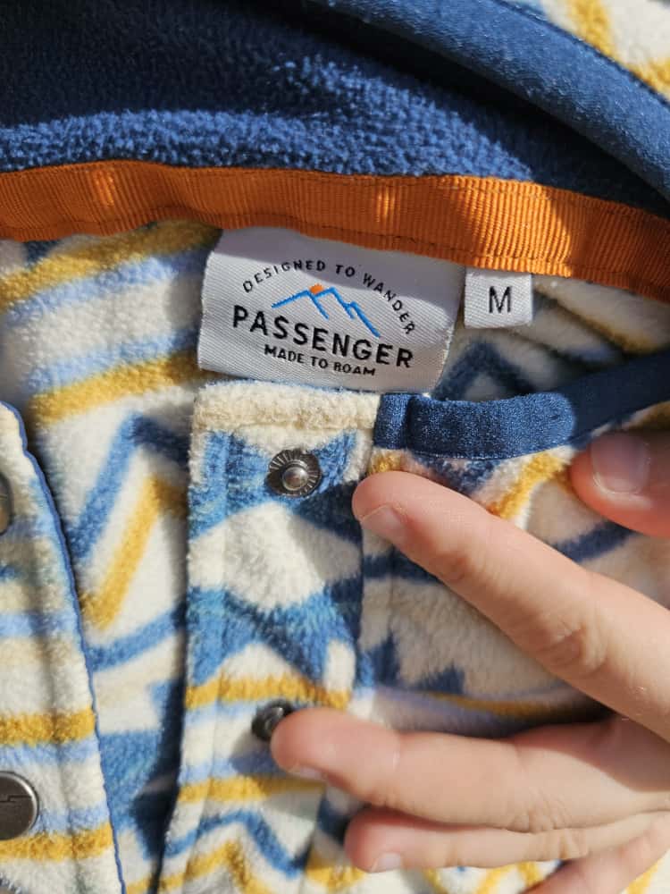 Womens Passenger Pullover Snap Button Aztec/Geo Fleece Jumper - M/Medium/10