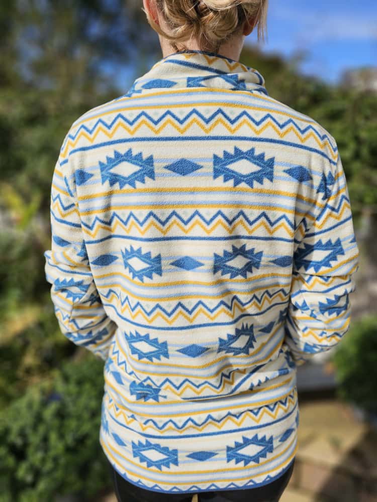 Womens Passenger Pullover Snap Button Aztec/Geo Fleece Jumper - M/Medium/10