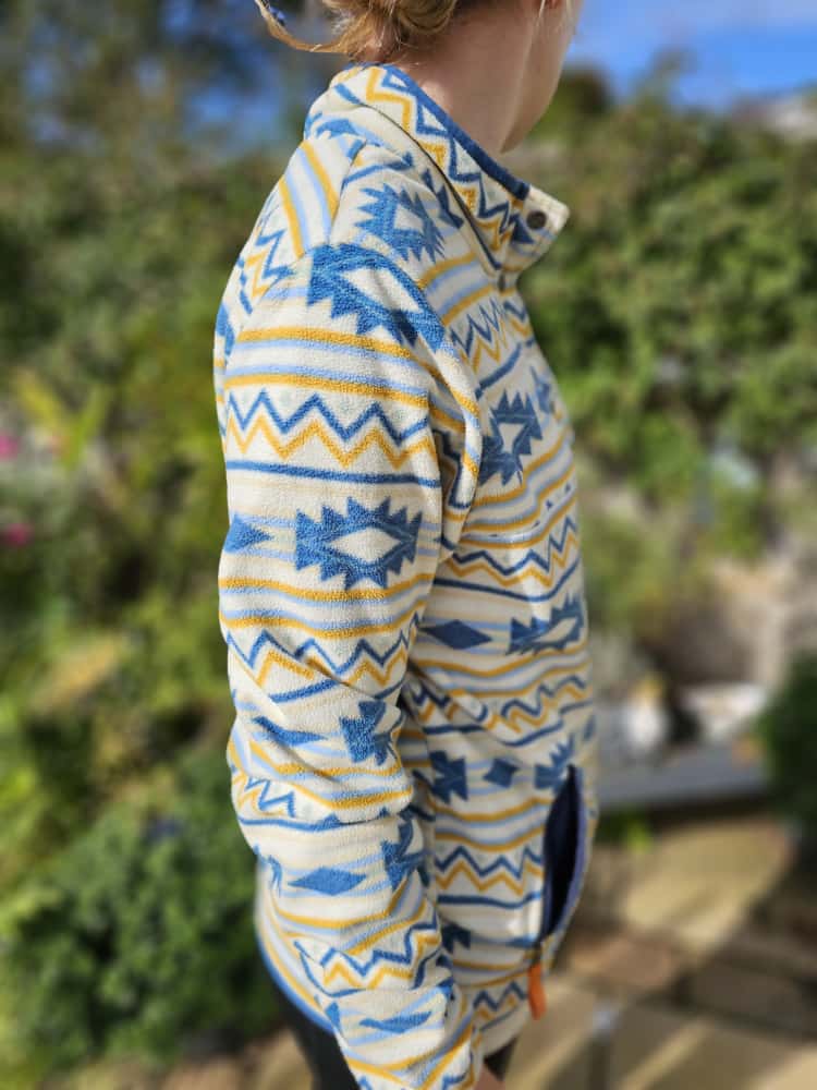 Womens Passenger Pullover Snap Button Aztec/Geo Fleece Jumper - M/Medium/10