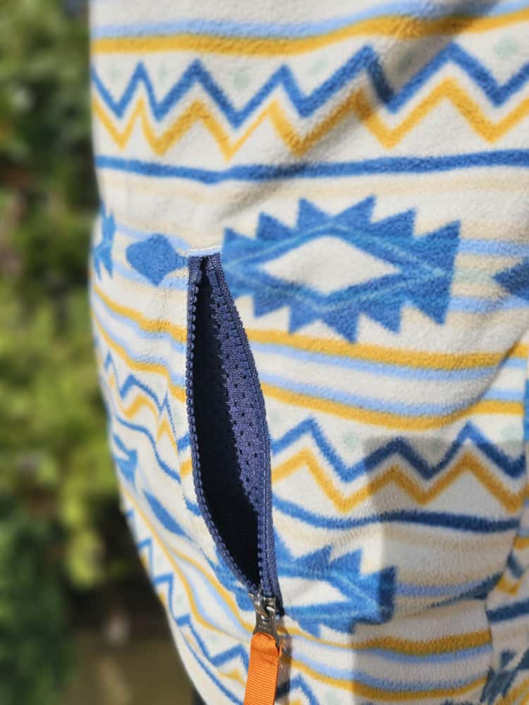 Womens Passenger Pullover Snap Button Aztec/Geo Fleece Jumper - M/Medium/10