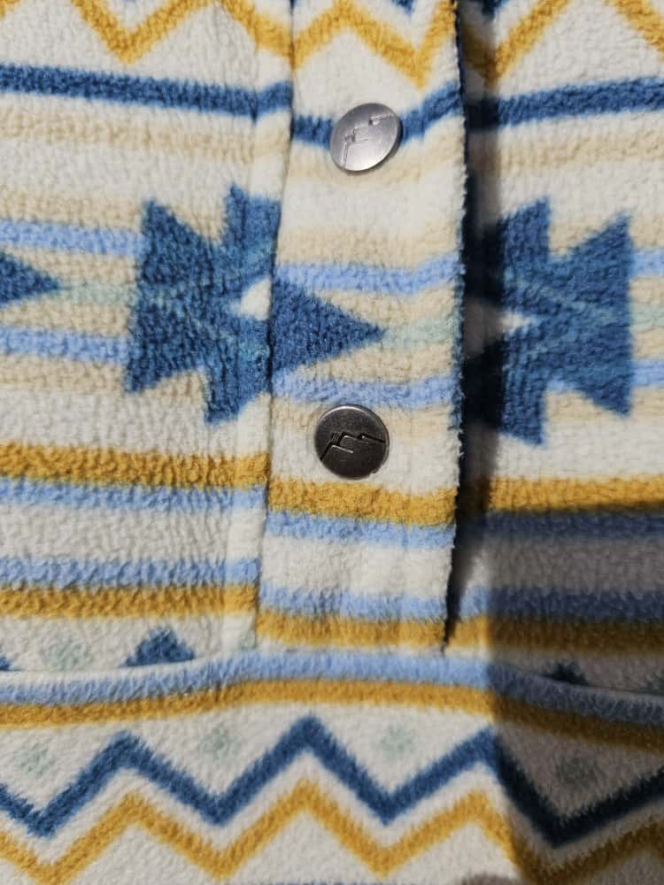 Womens Passenger Pullover Snap Button Aztec/Geo Fleece Jumper - M/Medium/10