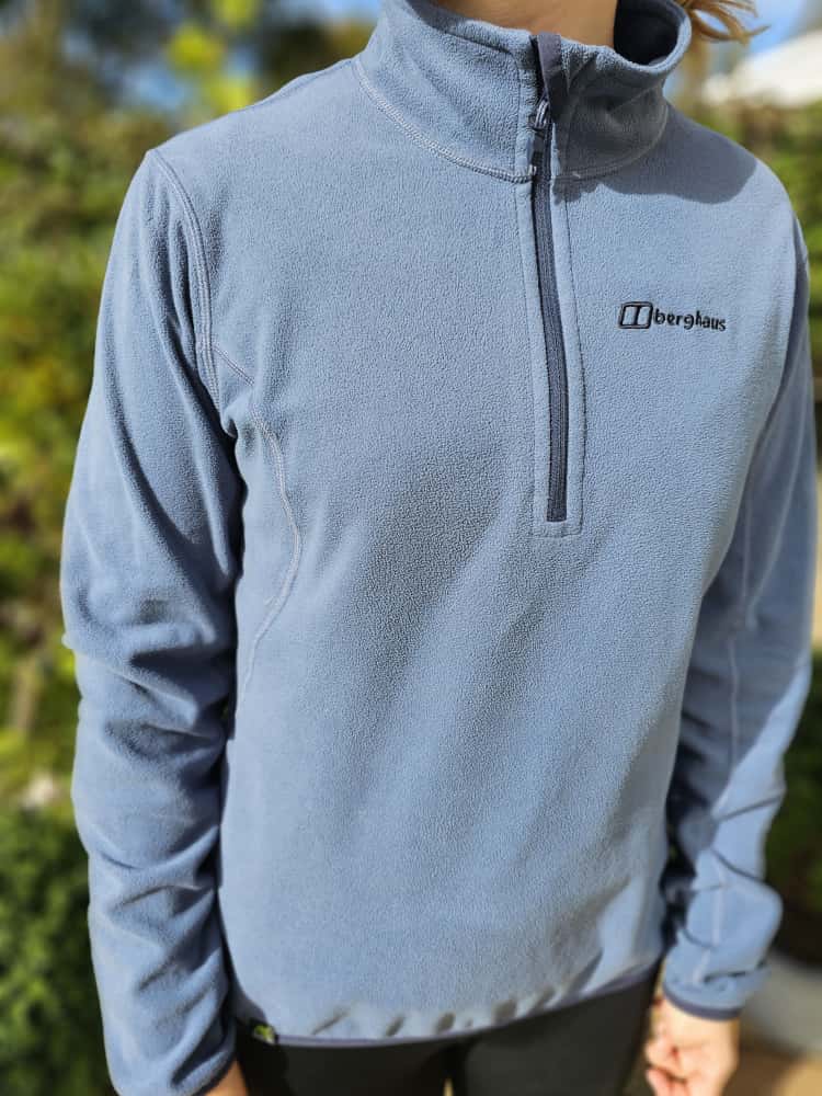 Berghaus Polartec Blue/Grey Womens Fleece Pullover 1/4 Zip Fleece Jumper - 14