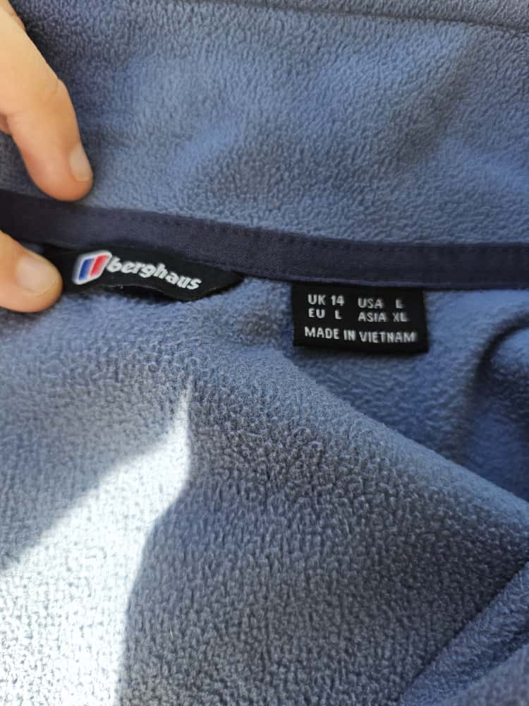 Berghaus Polartec Blue/Grey Womens Fleece Pullover 1/4 Zip Fleece Jumper - 14