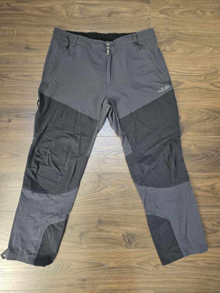 Rab Mens Matrix Grey Black Magma Light Hiking/Walking Activewear Trousers - 36/30