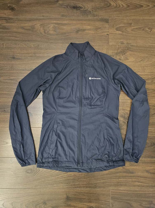 Womens Montane Ultra Lightweight Full Zip Navy Wind Breaker Shell Jacket - UK 8