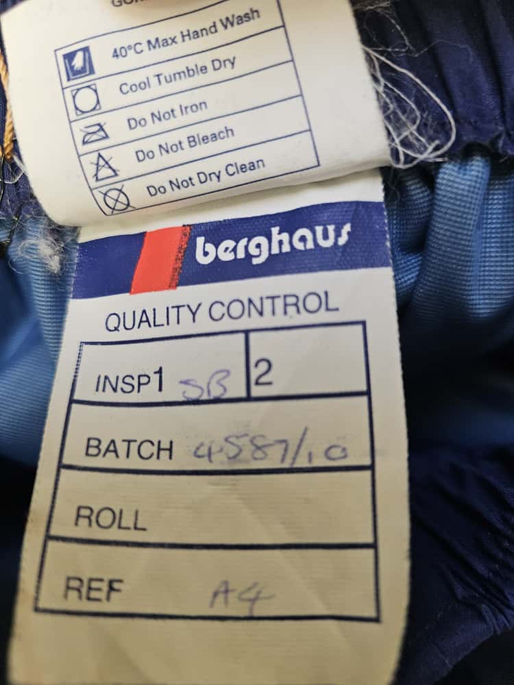 Berghaus Unisex Vintage 90's Gore-Tex Navy Blue Waterproof Overtrousers - M/Medium