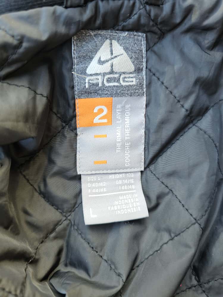 Nike ACG Red/Blue Full Zip 3 Layer Technical Hooded Ski/Snowboard Jacket - L/Large