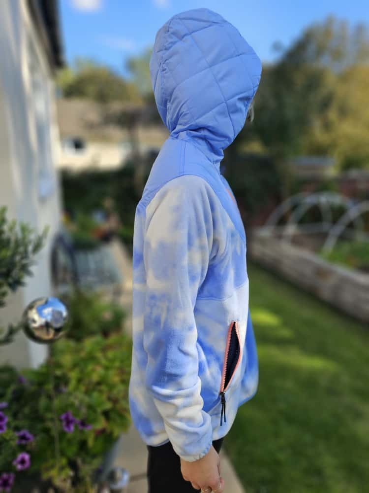 Super Cosy Passenger Light Blue 1/2 Zip Hooded Pullover Fleece Jumper - M/Medium