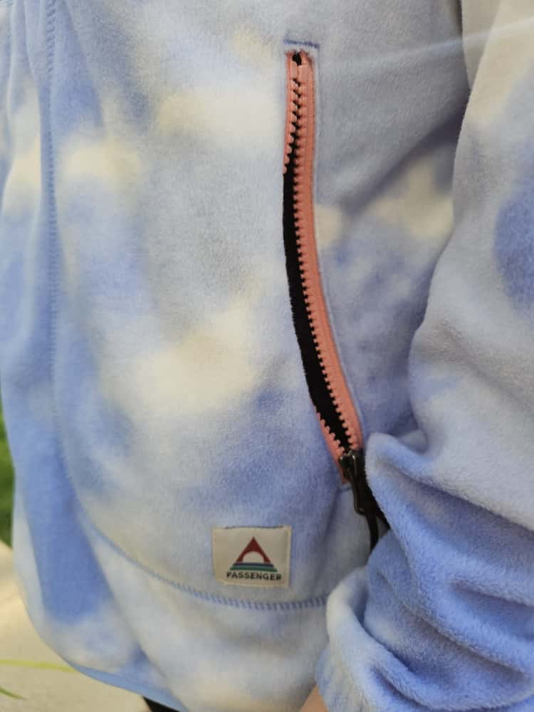 Super Cosy Passenger Light Blue 1/2 Zip Hooded Pullover Fleece Jumper - M/Medium