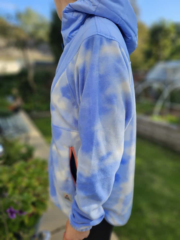 Super Cosy Passenger Light Blue 1/2 Zip Hooded Pullover Fleece Jumper - M/Medium