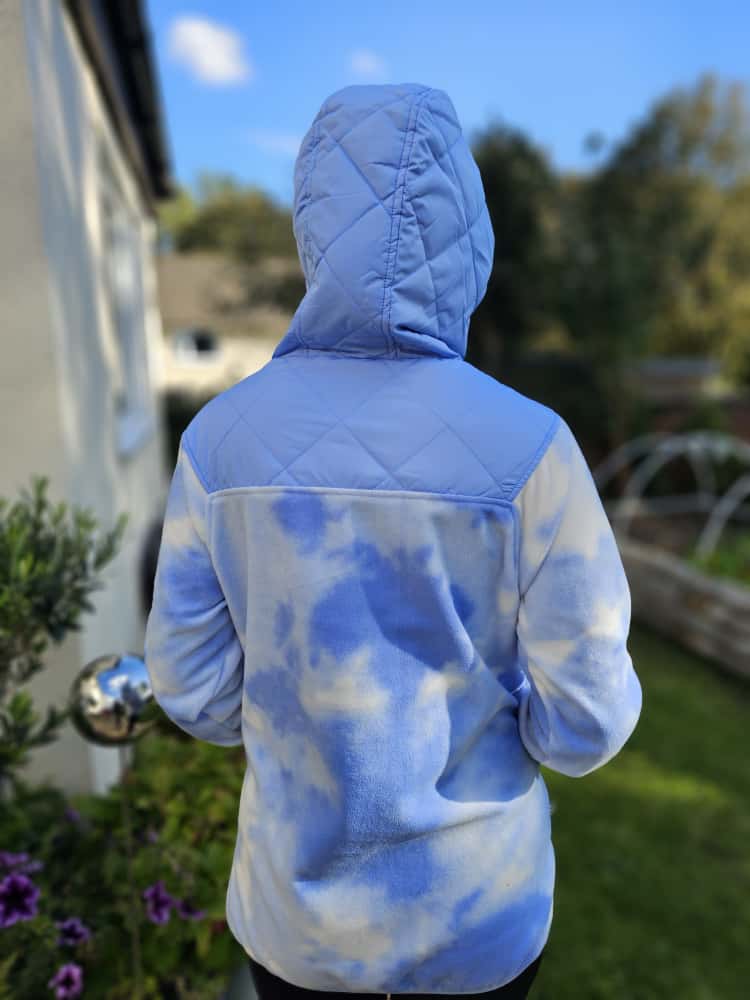 Super Cosy Passenger Light Blue 1/2 Zip Hooded Pullover Fleece Jumper - M/Medium