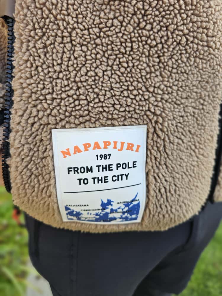 Napapijri Brown/Beige T-Haltia FZH Portabel Full Zip Borg/Sherpa Hooded Fleece Jacket - S/Small M/Medium