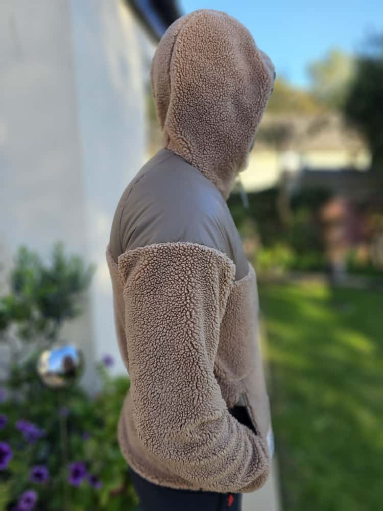 Napapijri Brown/Beige T-Haltia FZH Portabel Full Zip Borg/Sherpa Hooded Fleece Jacket - S/Small M/Medium