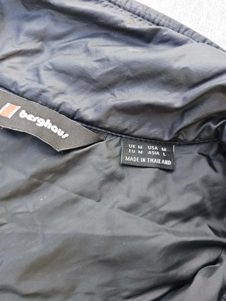 Berghaus Unisex Lightweight Mid Layer Puffer Jacket Grey/Black - M/Medium