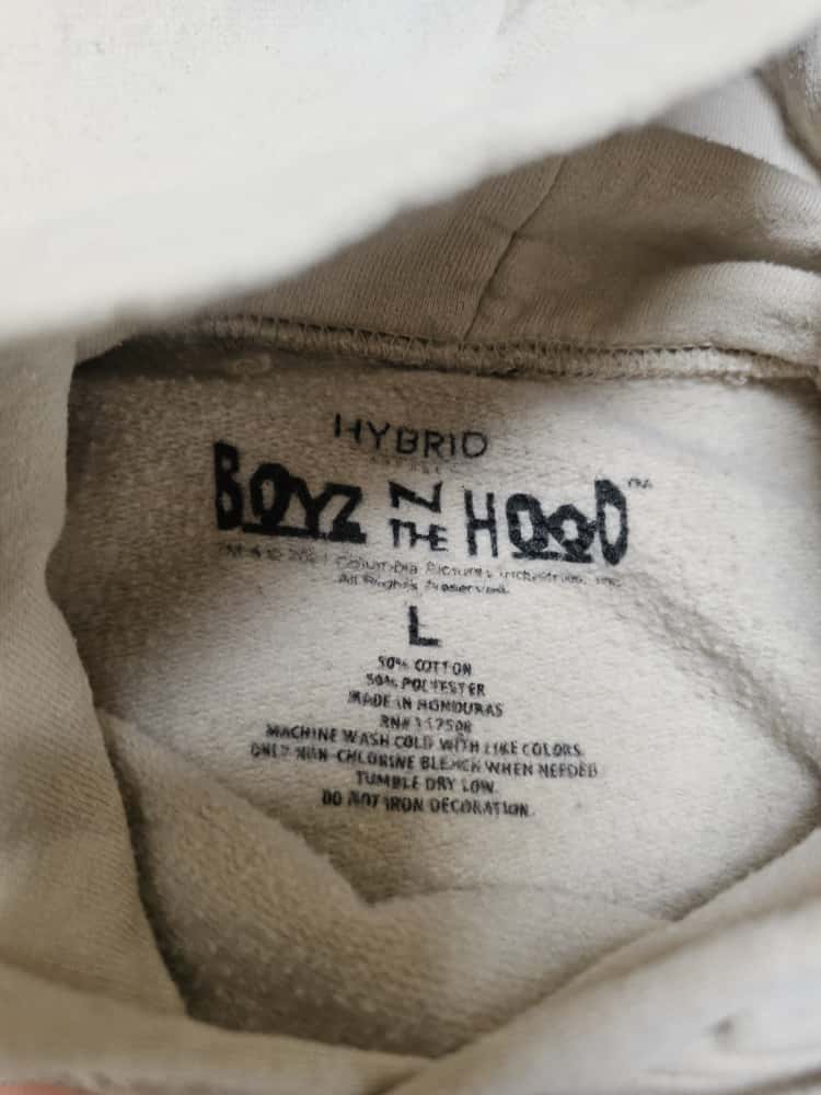 Boyz N The Hood Beige Pullover Hoodie-  Unisex - L/Large Rap Hip Hop Streetwear