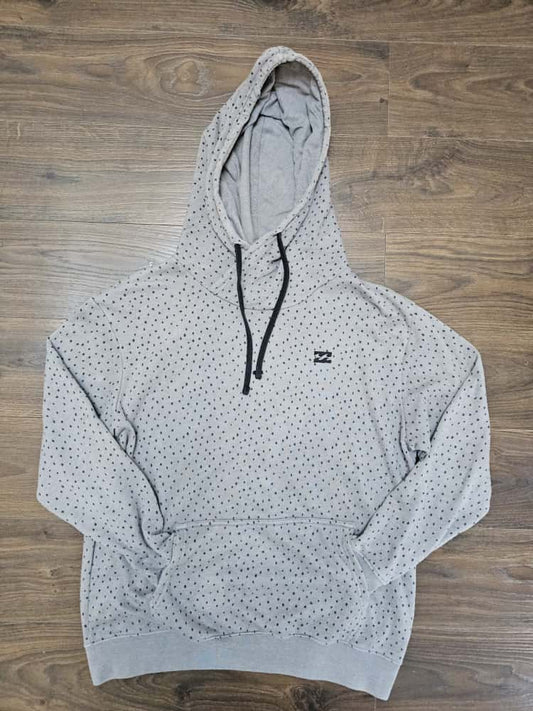 Womens Billabong Grey Spotted Pullover Hoodie - M/Medium