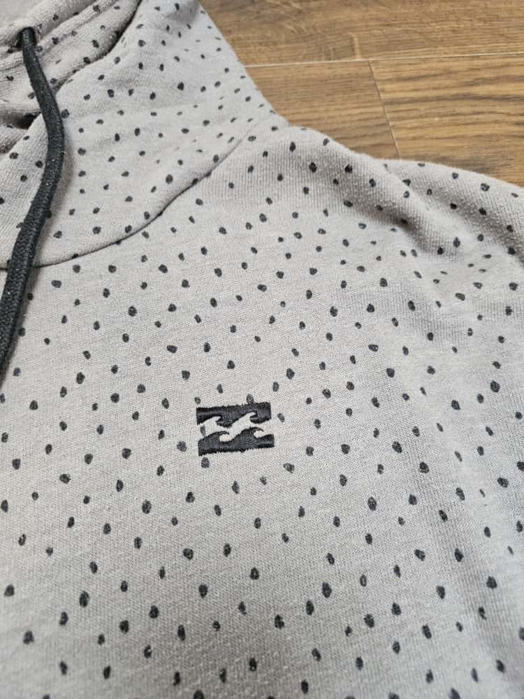 Womens Billabong Grey Spotted Pullover Hoodie - M/Medium