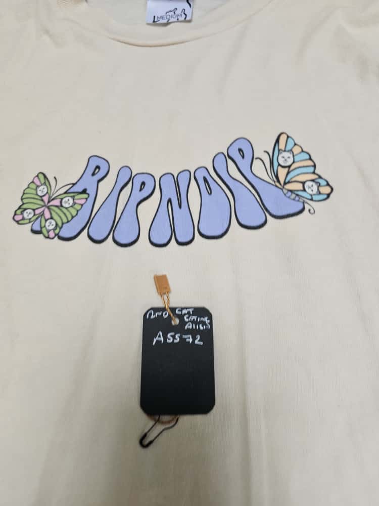 Awesome RipnDip 'Must Be Nice' Alien Butterfly Trippy Print Long Sleeve T-Shirt/Top - M/Medium