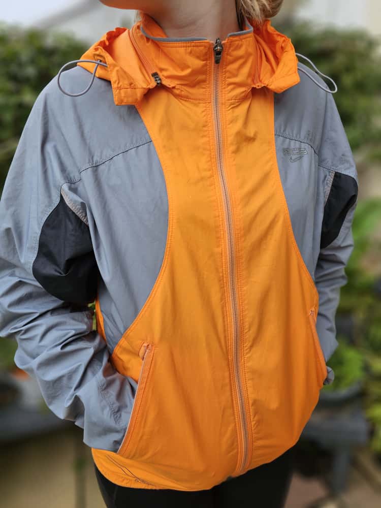 Nike ACG Clima-Fit Y2K Vintage Silver Tag Windbreaker Jacket - Orange/Grey - S/Small 8/10