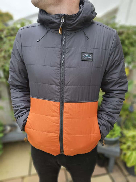 Passenger Full Zip Hoodie Quilted Style Jacket/Coat - L/Large M/Medium