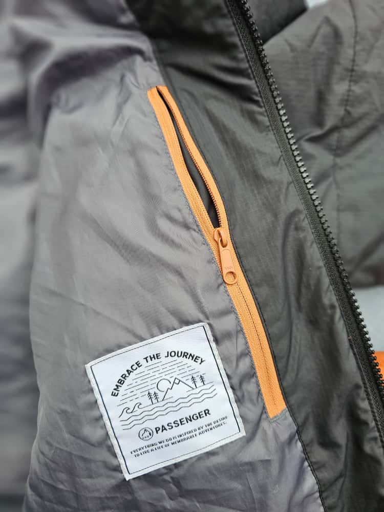 Passenger Full Zip Hoodie Quilted Style Jacket/Coat - L/Large M/Medium