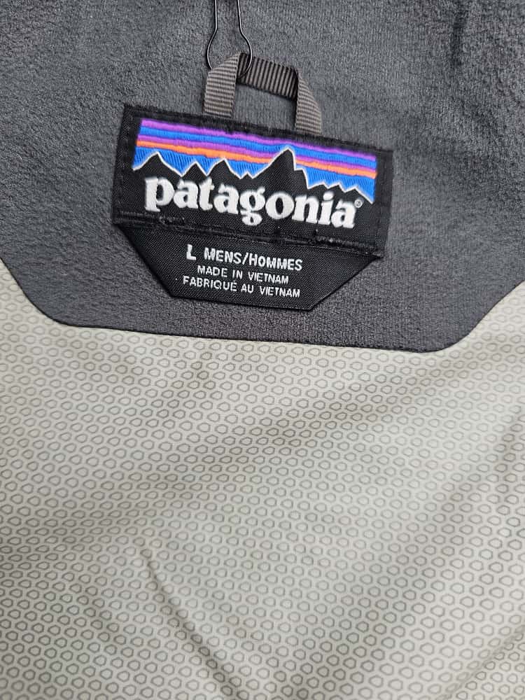 Patagonia H2NO Black/Grey Hooded Torrent Shell Pullover Waterproof Wind Proof Anorak/Jacket/Coat - L/Large