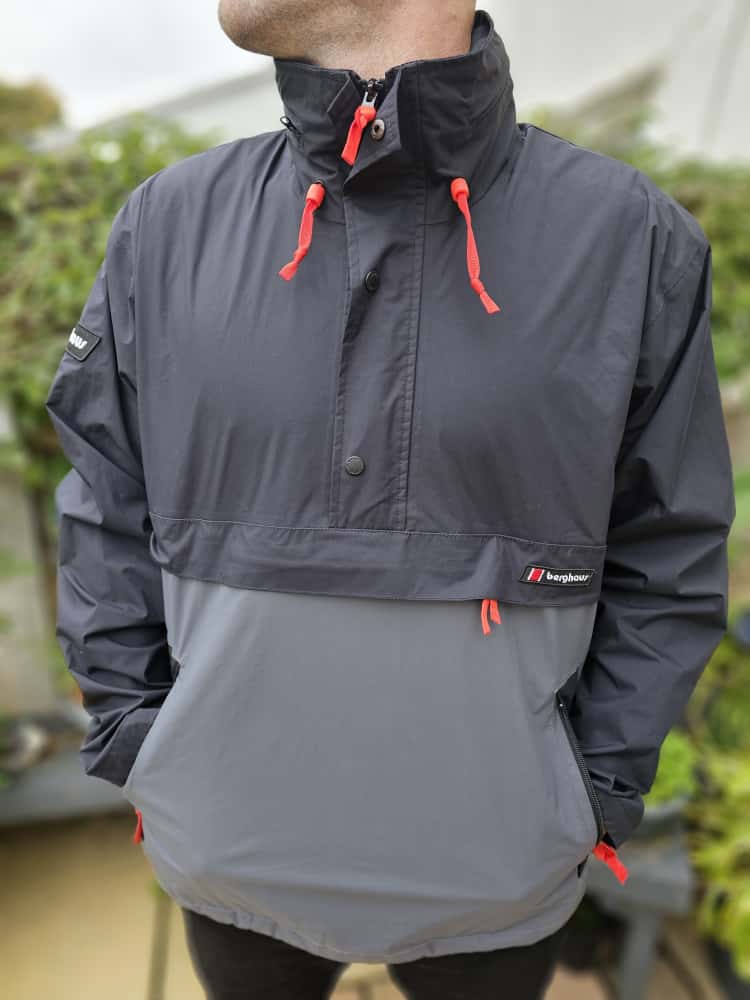 Berghaus Black/Grey Unisex Smock 86 Half Zip Hooded Jacket - L/Large