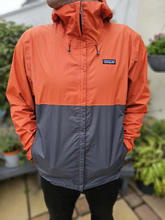 Patagonia Mens H2NO Torrent Shell 3L Taped Seams Full Zip Waterproof Hooded Hiking Jacket - L/Large