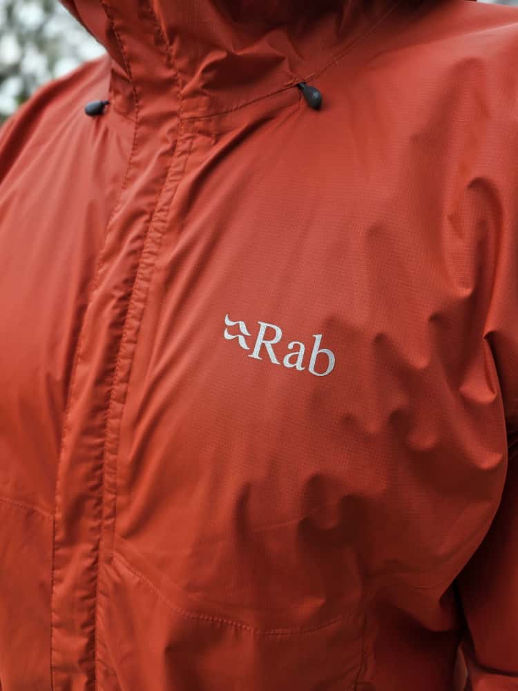 Rab Mens Full Zip Waterproof Taped Seams Outdoor/Hiking Hooded Rain Jacket/Coat - L/Large