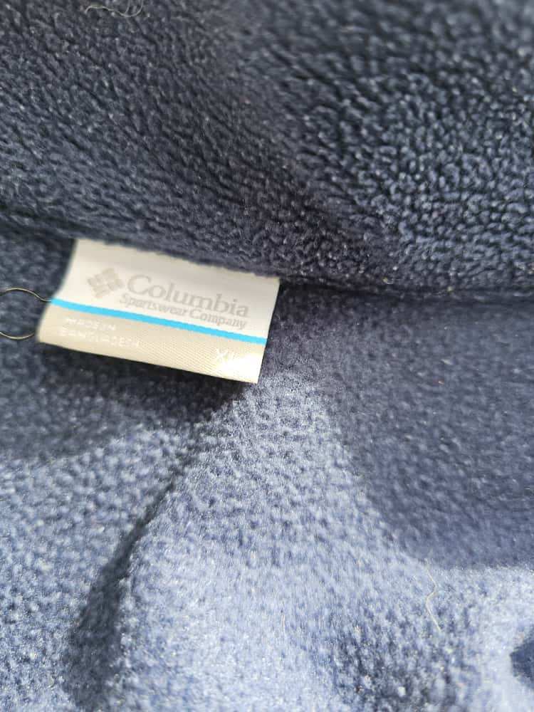 Columbia Mens Snap Button Two Tone Fleece Pullover Jumper - XL/Extra Large