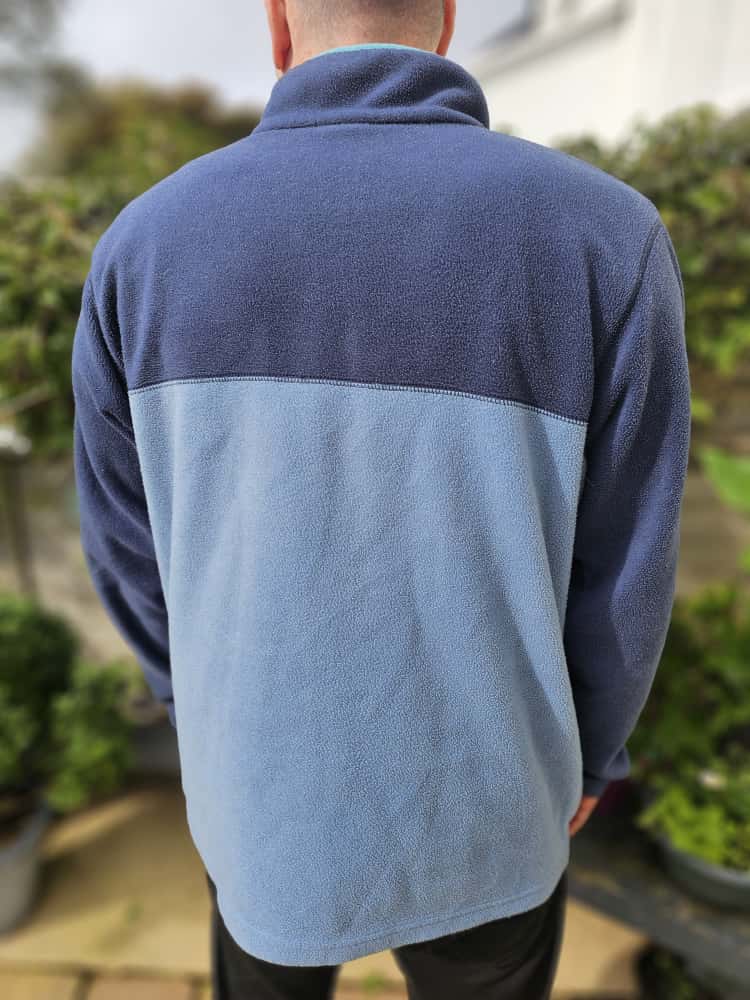 Columbia Mens Snap Button Two Tone Fleece Pullover Jumper - XL/Extra Large