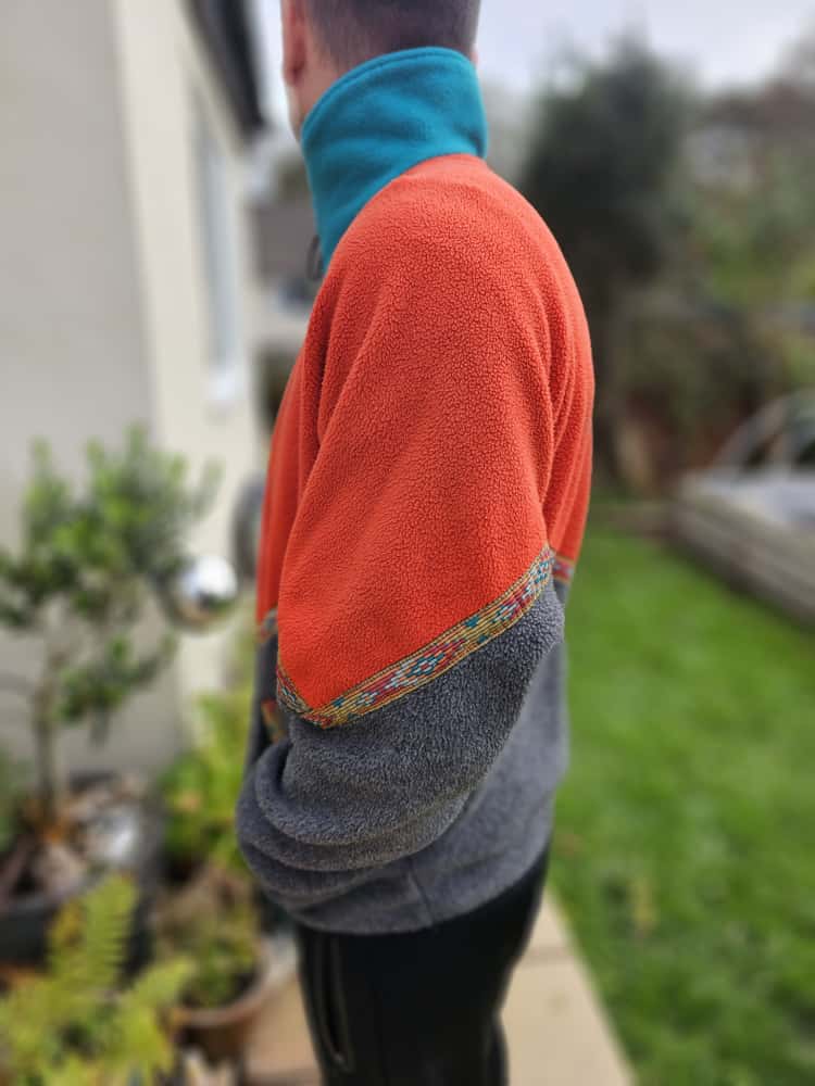 Vintage Jack Wolfskin Aztec Pattern 3/4 Zip Pullover Polarlite Fleece Jumper - M/Medium