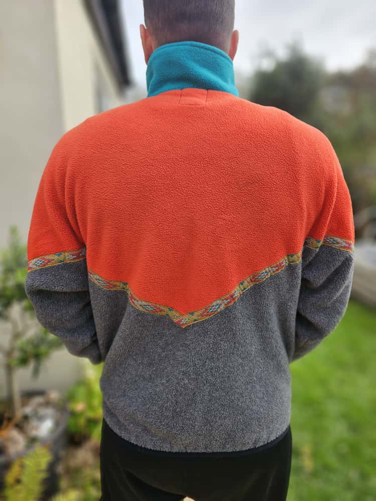 Vintage Jack Wolfskin Aztec Pattern 3/4 Zip Pullover Polarlite Fleece Jumper - M/Medium