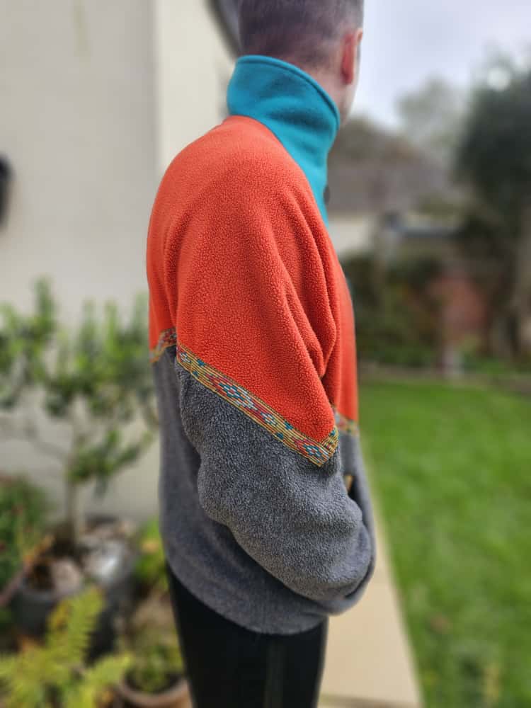 Vintage Jack Wolfskin Aztec Pattern 3/4 Zip Pullover Polarlite Fleece Jumper - M/Medium