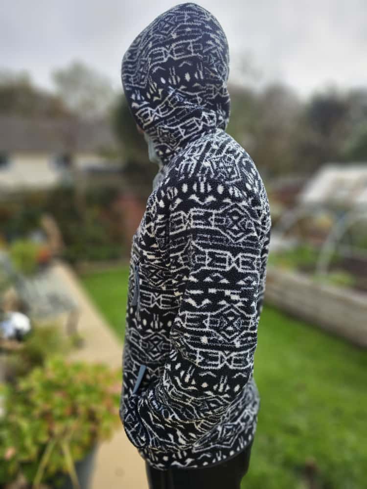 Columbia Aztec Snap Button Pullover Hoodie/Hooded Pocket Fleece Jumper - M/Medium