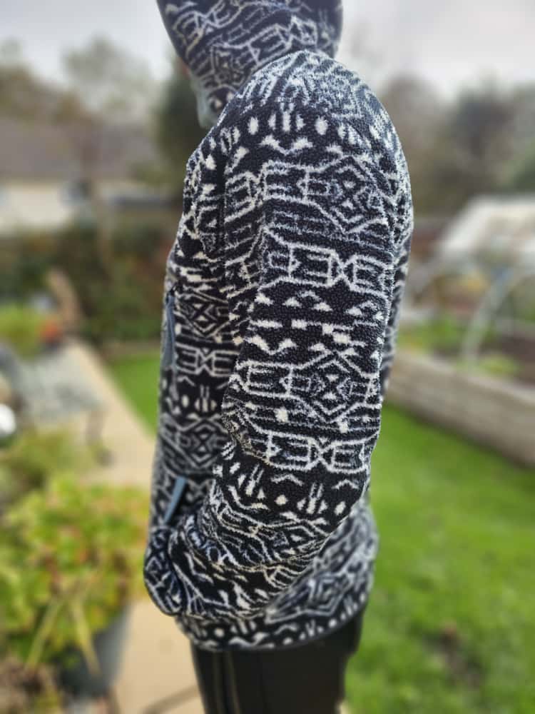 Columbia Aztec Snap Button Pullover Hoodie/Hooded Pocket Fleece Jumper - M/Medium