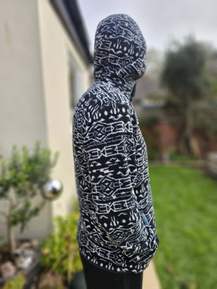 Columbia Aztec Snap Button Pullover Hoodie/Hooded Pocket Fleece Jumper - M/Medium