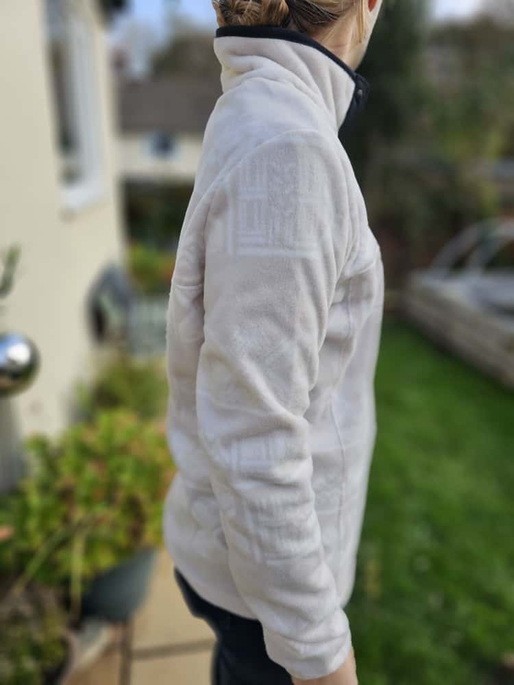 Columbia Womens Aztec Beige/White Pullover Snap Button Fleece Jumper - New With Tags