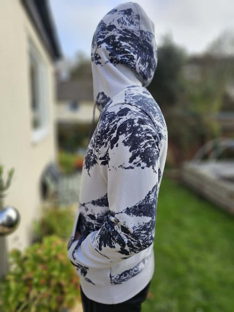 Berghaus Full Grey Mountain Print Pullover Hoodie - M/Medium - Unisex