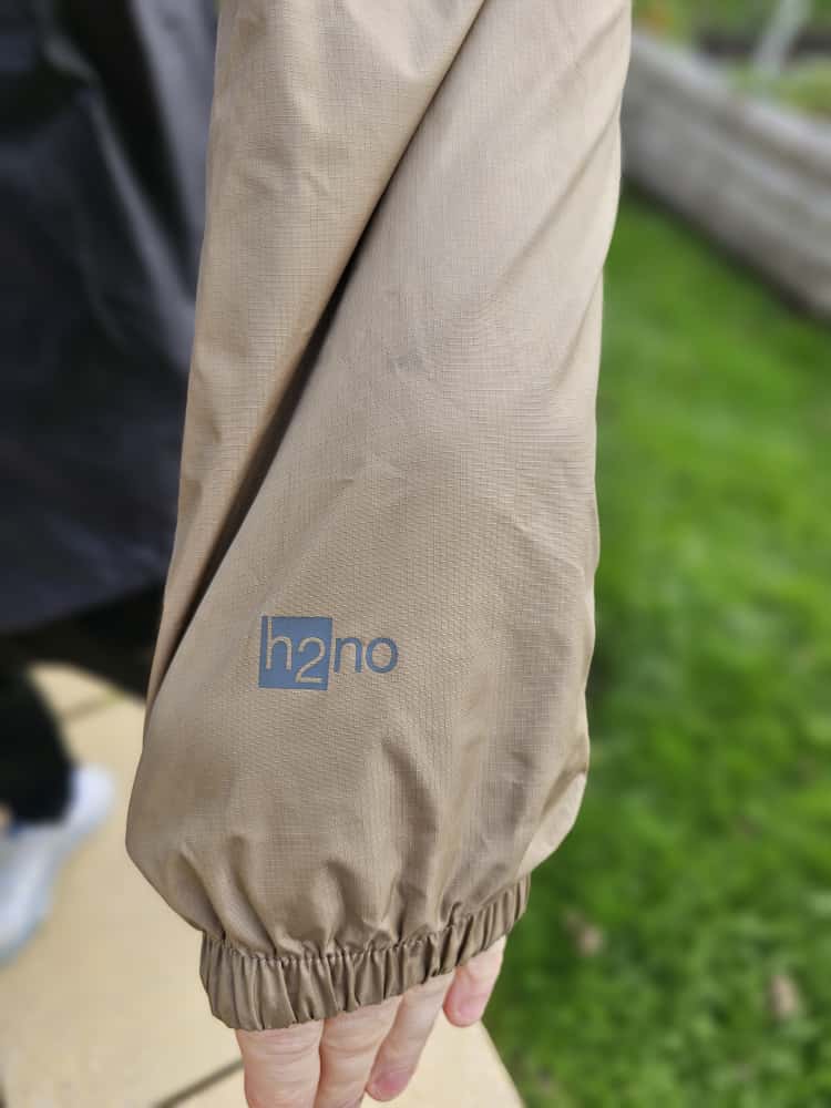 Patagonia H2NO Black/Beige Hooded Torrent Shell Pullover Waterproof WindProof Jacket/Coat - L/Large