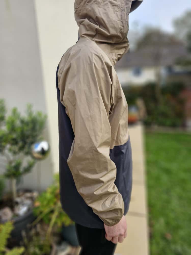 Patagonia H2NO Black/Beige Hooded Torrent Shell Pullover Waterproof WindProof Jacket/Coat - L/Large