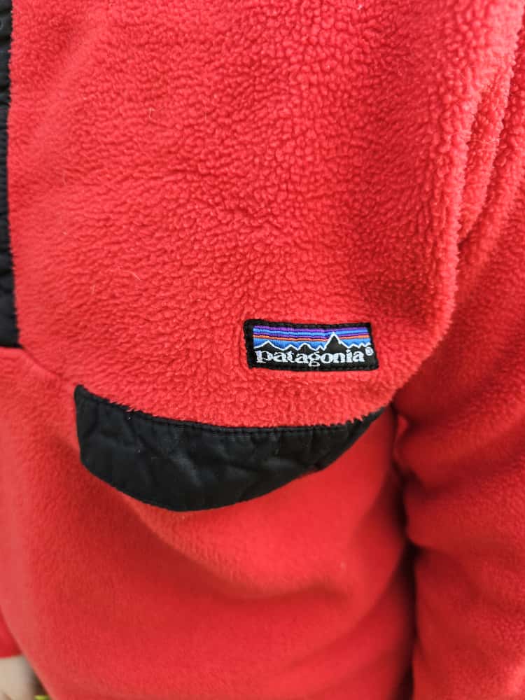 Vintage Patagonia Womens Snap Button Red Pullover Fleece Jumper 'Made In USA' - M/Medium/10