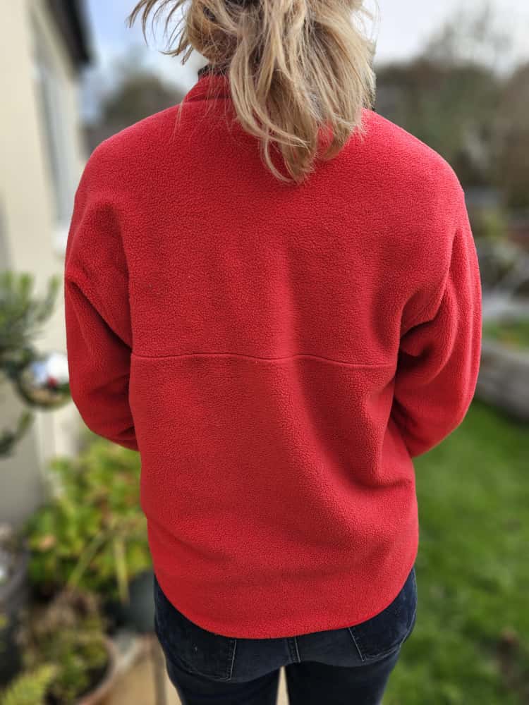 Vintage Patagonia Womens Snap Button Red Pullover Fleece Jumper 'Made In USA' - M/Medium/10