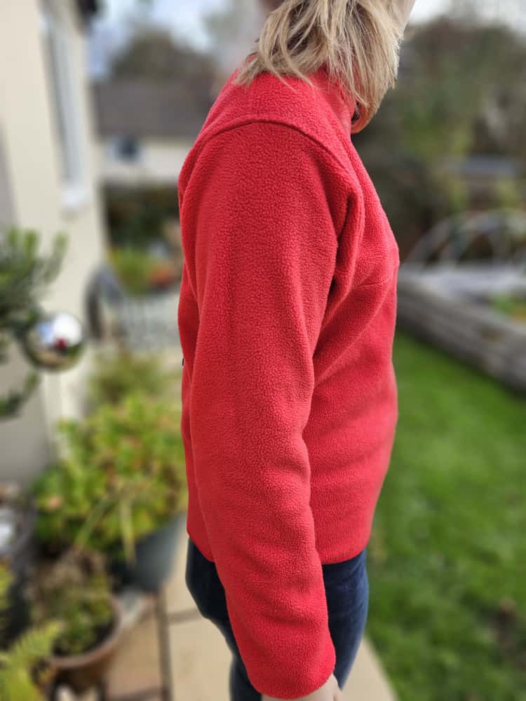 Vintage Patagonia Womens Snap Button Red Pullover Fleece Jumper 'Made In USA' - M/Medium/10