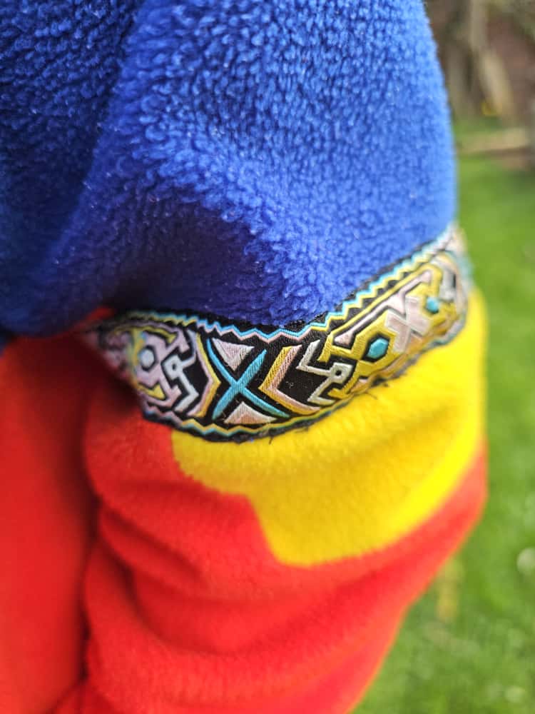 Rare Berghaus Iconic Red/Blue/Yellow 1/2 Zip Tramantana Aztec Fleece Pullover Jumper - M/Medium