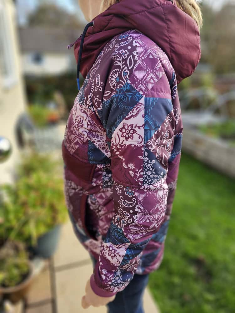 Passenger Womens Pullover 1/2 Zip Water Resistant Insulated Pattern Jacket - S/Small