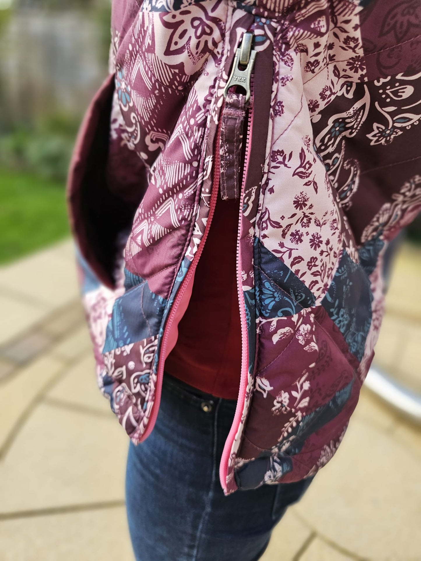 Passenger Womens Pullover 1/2 Zip Water Resistant Insulated Pattern Jacket - S/Small