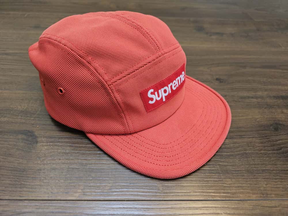 Supreme Red Ballistic Nylon Camp Cap 6 Panel Strap Cap/Hat - Made In USA - Unisex