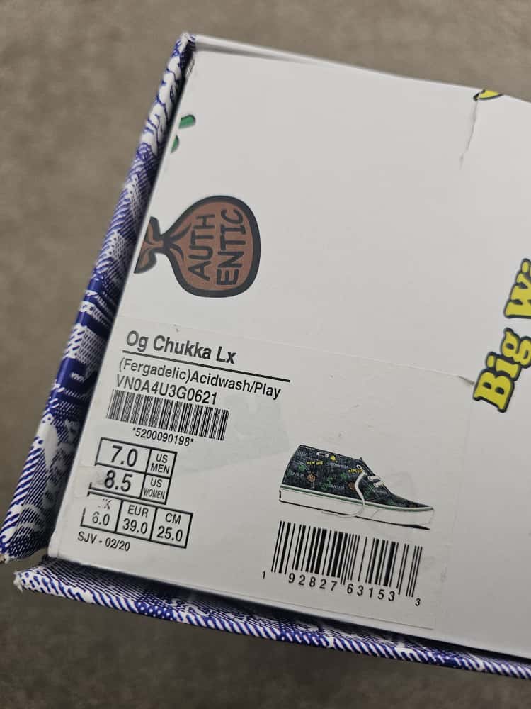 x Fergus Purcell OG Chukka LX (Fergadelic) Skate Shoes Trainers Sneakers - UK 6
