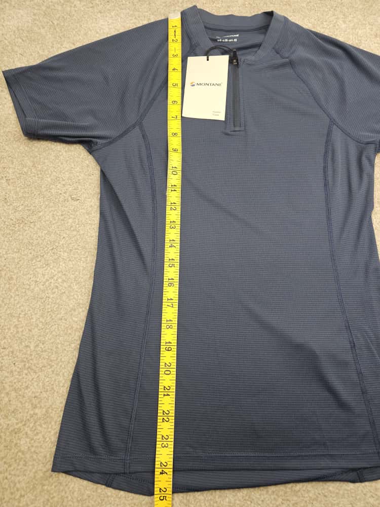 Montane Women's Dart Nano Zip ULW Light Weight Short Sleeve T-Shirt - UK 8
